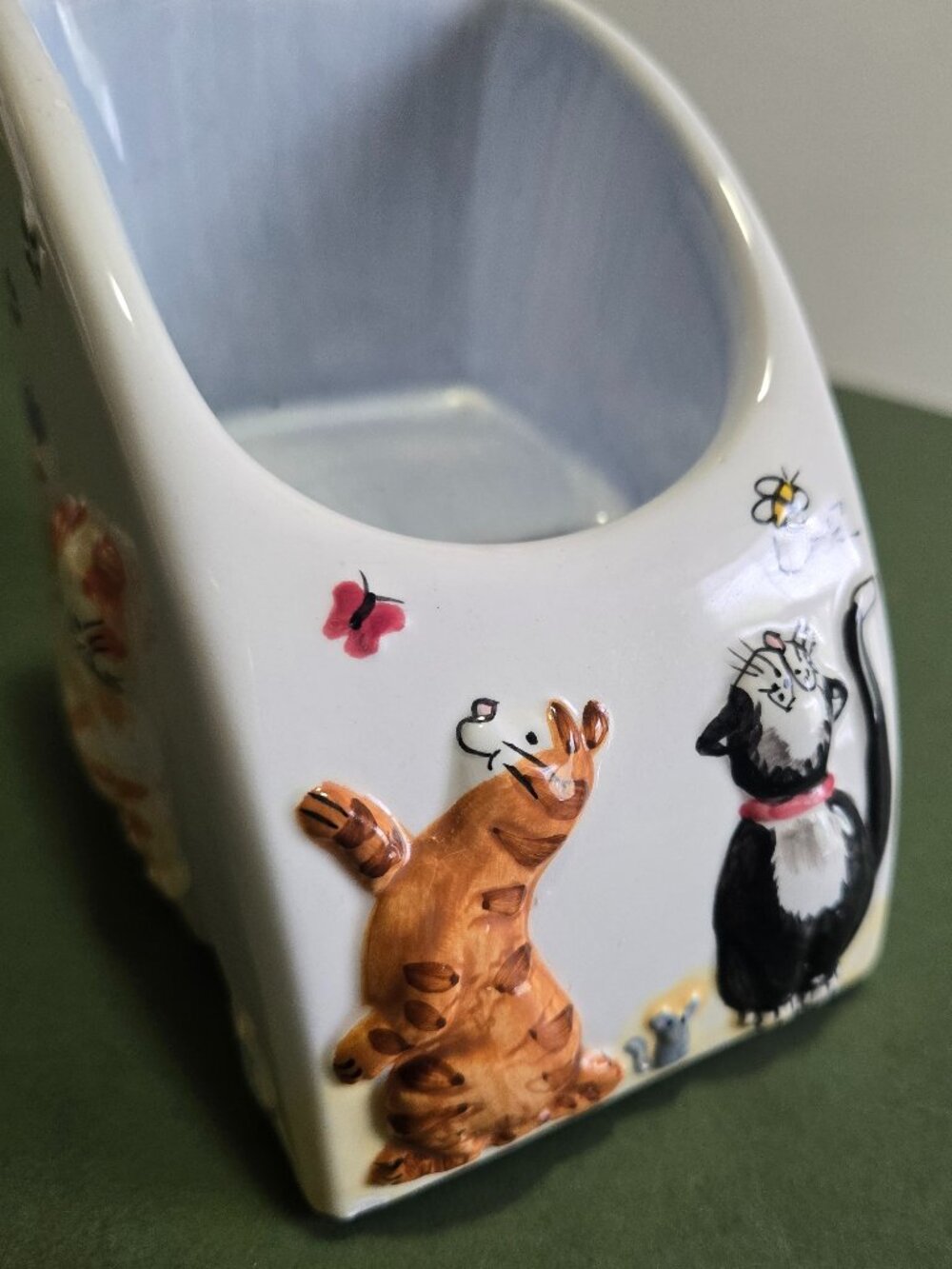 Ceramic Kitty Desk Organizer